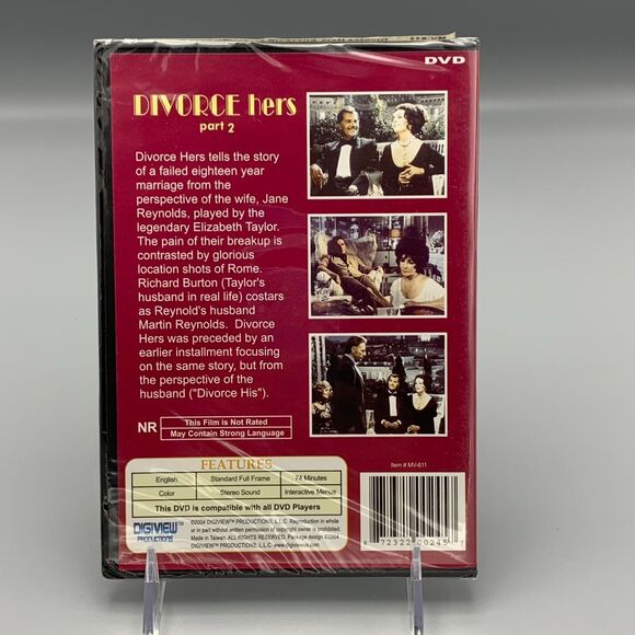 Divorce Hers Elizabeth Taylor Richard Burton Part 2 DVD 2004 Color Full Frame - Picture 2 of 5